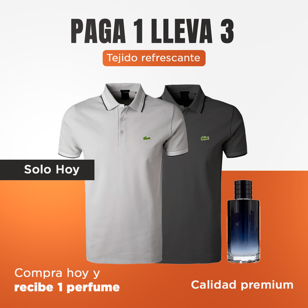 Kit 2 camisetas Polo LCT (compra 1 y llévate 2) + Perfume